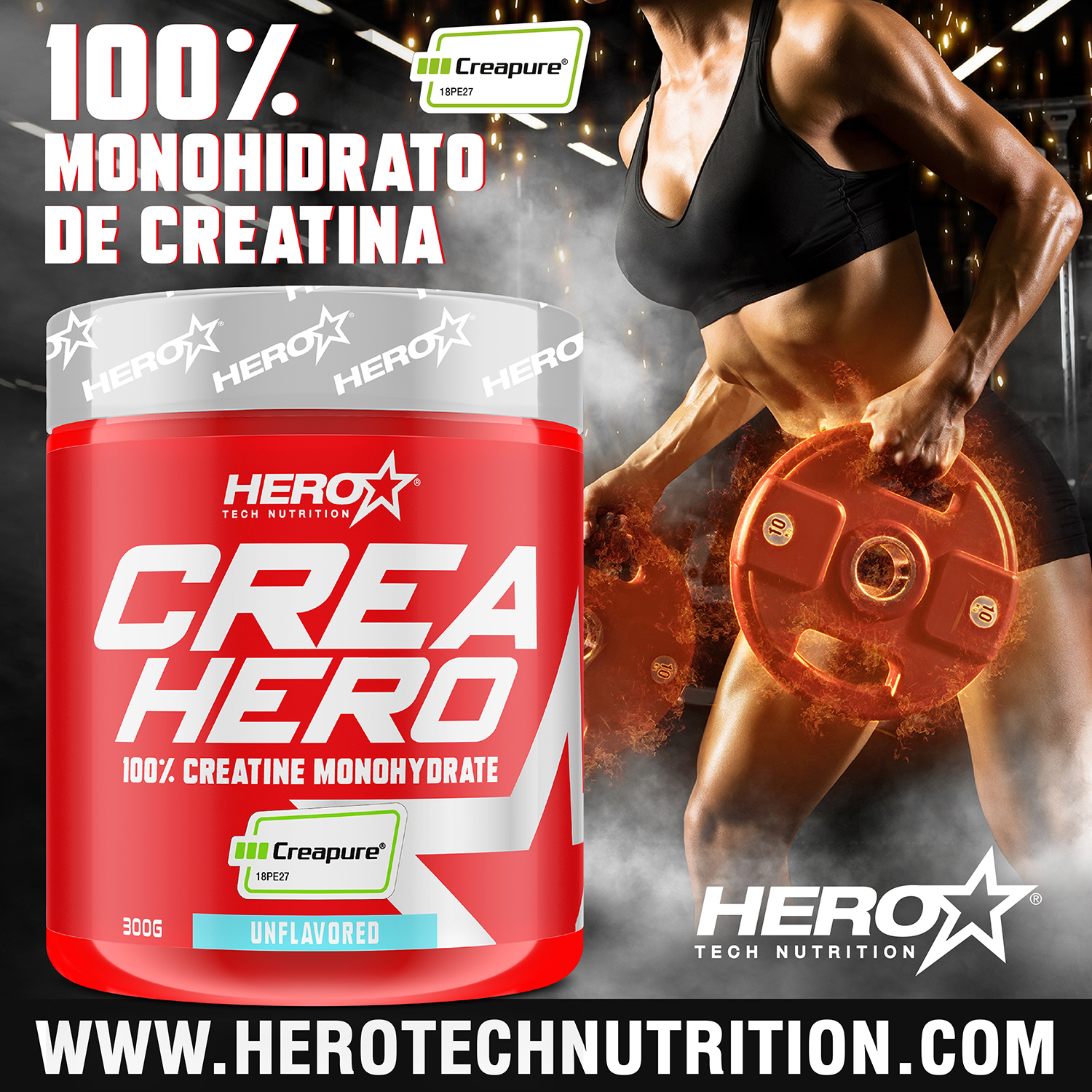 CREAHERO CREATINA HERO TECH NUTRITION herotechnutrition